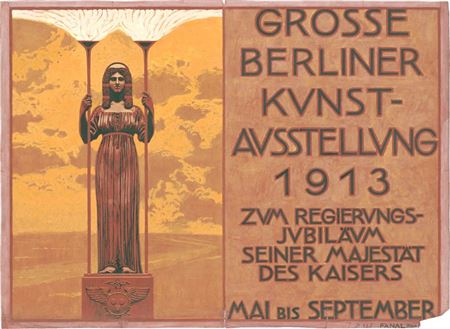 Draft for the poster for the Great Berlin Art Exhibition in 1913