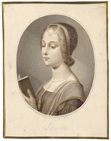 Nun with prayer book; Laura. (pair)