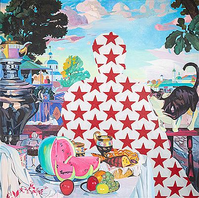 Tea Party (After Kustodiev) by Rostislav Lebedev - Auction record, sale price, and art valuation. Compare with similar artists and explore comparable artworks.