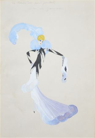 Costume design for Les Coins des Baisers, Folies-Bergere.