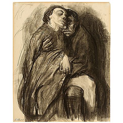 Loving couple - entwined couple by Käthe Schmidt Kollwitz - Auction record, sale price, and art valuation. Compare with similar artists and explore comparable artworks.