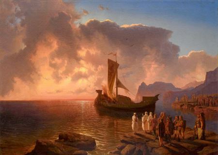 The Funeral of a Viking King (Walhalla) by Maximilian Haushofer - Auction record, sale price, and art valuation. Compare with similar artists and explore comparable artworks.