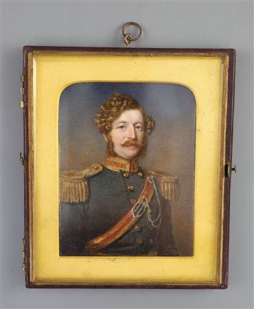 MMiniature portrait of Colonel John Blagdon Hall, 3rd Light Dragoon’s, of Bradley Courtini