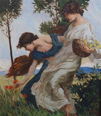 'The Sisters' by Percy Lancaster - Auction record, sale price, and art valuation. Compare with similar artists and explore comparable artworks.