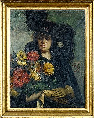 The Lady with the Dahlias