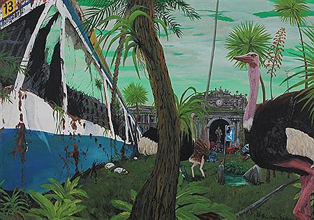 Strausse in Zürichs Stadtmitte (Ostriches in the Center of Zurich) by Fred E Knecht - Auction record, sale price, and art valuation. Compare with similar artists and explore comparable artworks.