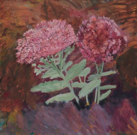 Sedum and Paling Fence Moving in the Wind 1996