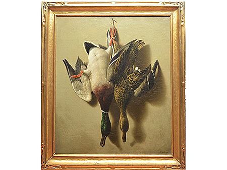 A brace of mallards hen and drake