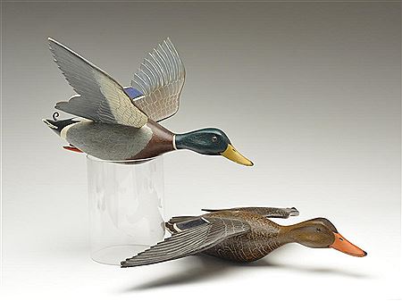 Pair full size flying mallards