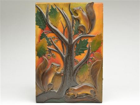 Extraordinary and early carved decorative wall plaque