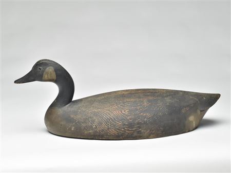 Hollow carved Canada goose
