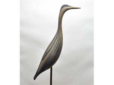 Hollow carved great blue heron by David B (DBW) Ward - Auction record, sale price, and art valuation. Compare with similar artists and explore comparable artworks.