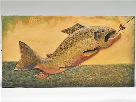 "flip tail" brook trout by Oscar W "Pelee" Peterson - Auction record, sale price, and art valuation. Compare with similar artists and explore comparable artworks.
