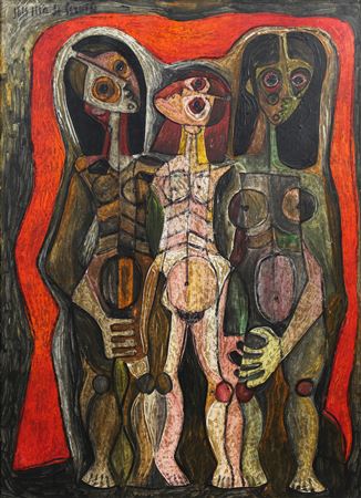 Three Figures by Jose Servin - Auction record, sale price, and art valuation. Compare with similar artists and explore comparable artworks.