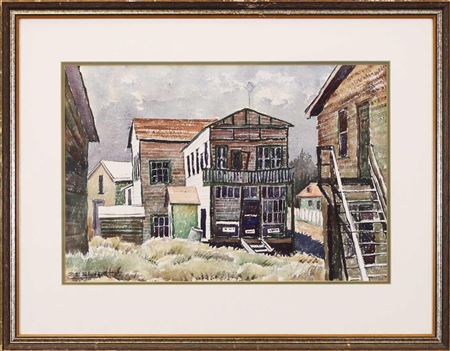 "Abandoned Houses, Nordegg"; 1965 by Stanford Earl Blodgett - Auction record, sale price, and art valuation. Compare with similar artists and explore comparable artworks.