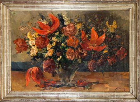 Uppiges Blumenstillleben