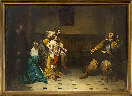 Sample artwork by Claude Jacquand (1803 - 1878), known for realist history, figure, portrait, religious scene and genre painting - View similar artists and auction records