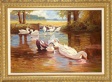 Ducks on a pond