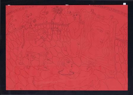 Figurative outline drawing by Florian Raiss - Auction record, sale price, and art valuation. Compare with similar artists and explore comparable artworks.