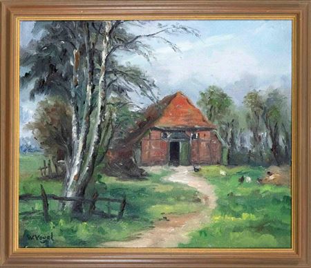 Worpswede landscape with chicken yard