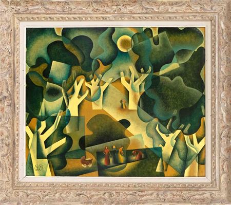 Onlight, two-dimensional abstract landscape