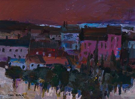 Sample artwork by Sam Black (1913 - 1997), known for landscape and architecture paintings, welded medal sculpture, teaching - View similar artists and auction records