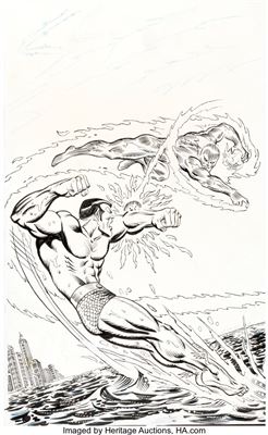 The Human Torch #7 Cover Original Art (Marvel, 1975)