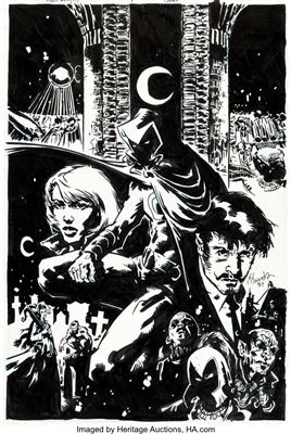 Moon Knight #1 Unpublished Cover Original Art (Marvel, 1997) by Tommy Edwards - Auction record, sale price, and art valuation. Compare with similar artists and explore comparable artworks.