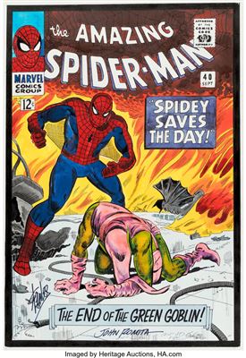 The Amazing Spider-Man #40 Cover Re-Creation Original Art (undated)