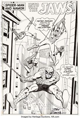 Spidey Super Stories #16 Splash Page 1 Original Art (Marvel, 1976)