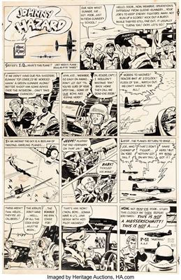 Johnny Hazard Sunday Comic Strip Original Art dated 7-9-44 (King Features Syndicate, 1944)