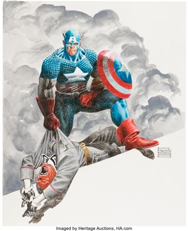 Captain America vs. The Red Skull Illustration Originale (2009)