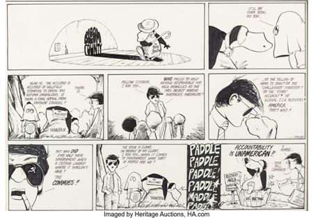 Bloom County Sunday Comic Strip Original Art dated 11-29 (Washington Post Writers Group, c. 1988)