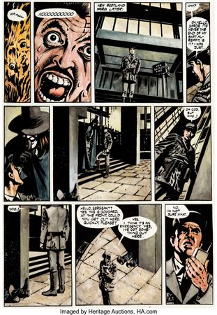 V for Vendetta #1 Page 27 Color Production Art (DC Comics, 1988)