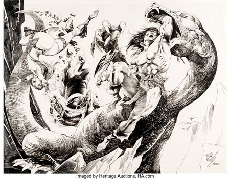 Savage Sword of Conan Page Illustration Original Art (Marvel, 1994)
