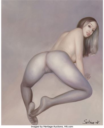 Nude in Black Panty Hose