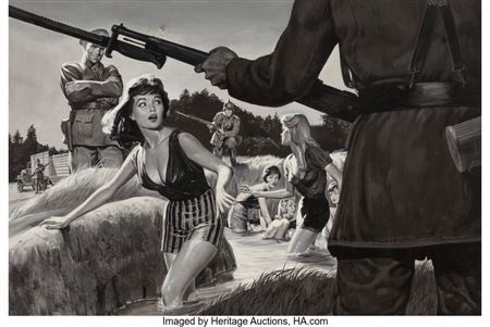 France's City of Beautiful Women, True Action interior illustration