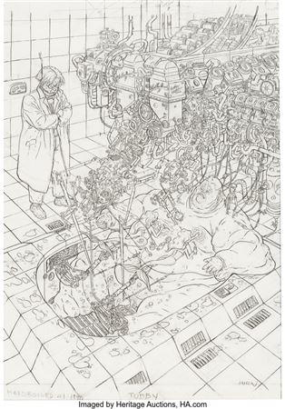 Geof Darrow Hard Boiled #1 Splash Page 12 Original Art (Dark Horse, 1990)