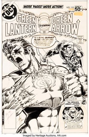 Mike Grell Green Lantern/Green Arrow #110 Cover Original Art (DC, 1978)