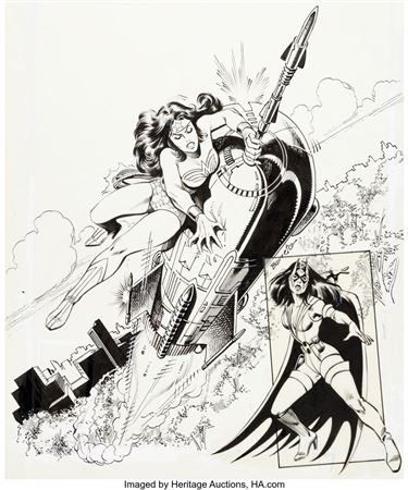 Eduardo Barreto Wonder Woman #319 Cover Original Art (DC, 1984)