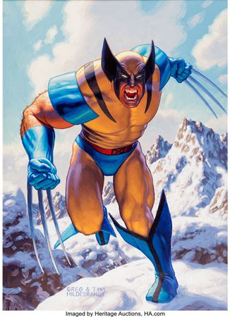 Marvel Masterpieces Trading Card #137 Wolverine Painting Original Art (Fleer, 1994)