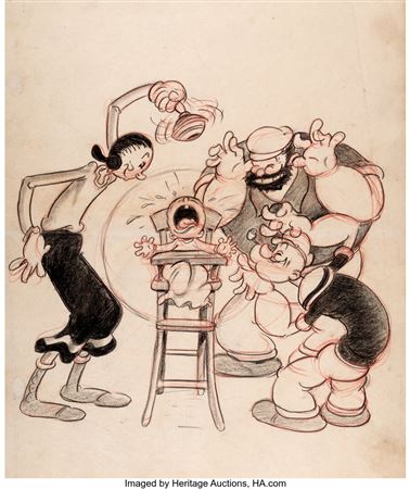 Sample artwork by Max Fleischer (1883 - 1972), known for illustration, animation, cartooning, magazine art editor - View similar artists and auction records