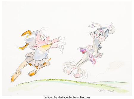 What's Opera, Doc? Elmer Fudd and Bugs Bunny Illustration by Chuck Jones Original Art