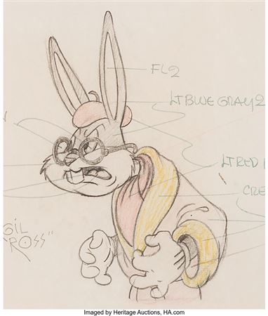 A Hare Grows in Manhattan Bugs Bunny Color Model Animation Drawing