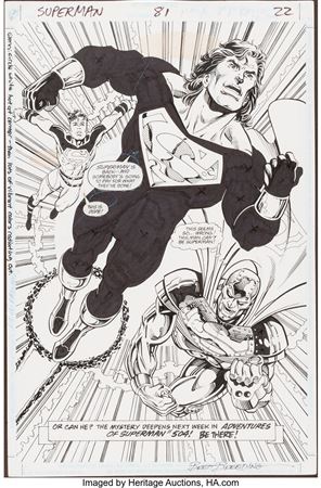 Superman #81 Splash Page 22 Original Art (DC, 1993)