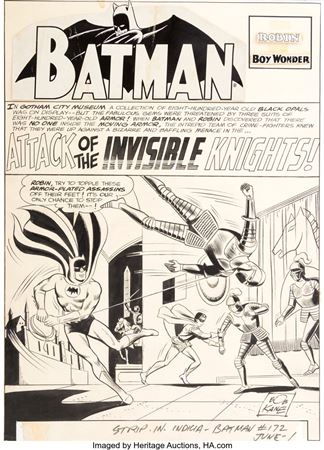 Batman #172 Splash Page 1 Original Art (DC, 1965)