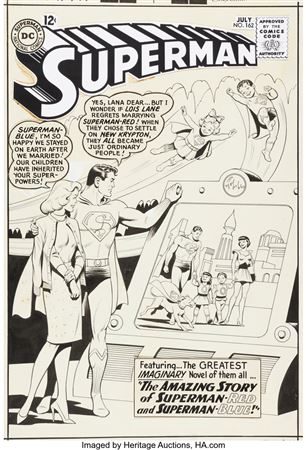 Superman #162 Cover Original Art (DC, 1963)