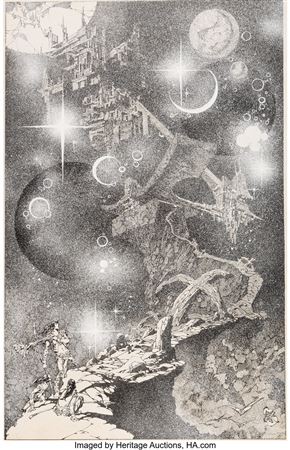 Satan's Tears: The Art of Alex Niño "Stairway to a Heaven Unknown" Illustration Original Art (Land of Enchantment, 1977)