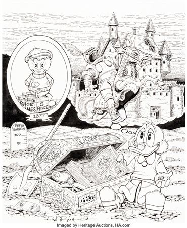 Kalle Anka & C:o [Donald Duck & Company] #1992-33 Uncle Scrooge Couverture Originale (Egmont, 1992)