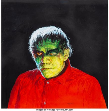 Original Boris Karloff as "The Ghoul" from The Ghoul Magazine Cover Art for Famous Monsters of Filmland #110 (1974)